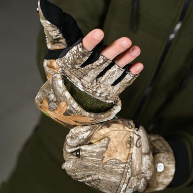 Тактические варежки с отстегивающимися пальцами Realtree Edge Softshell камуфляж размер универсальный buy94664bls фото