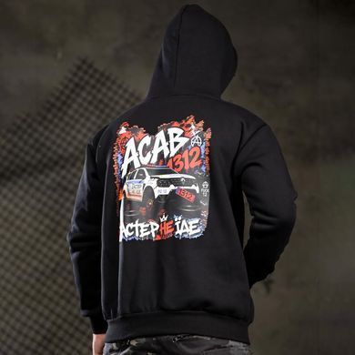 Худі Genesis на флісі з принтом ACAB чорне розмір M buy97270bls-M фото