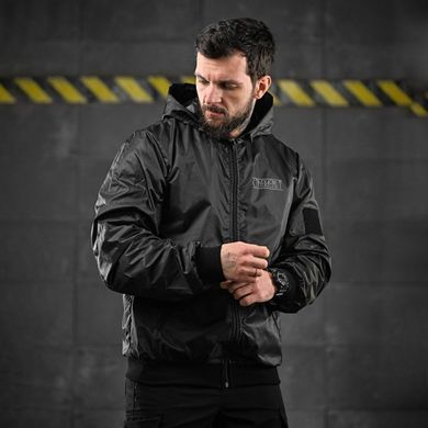 Ветровка Oblivion Tactical Defensive с принтом на груди и спине черная размер S buy91932bls-S фото