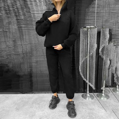 Спортивный Женский костюм "BRK" на флисе / Комплект Кофта + Штаны черные размер S buy51861bls-S фото