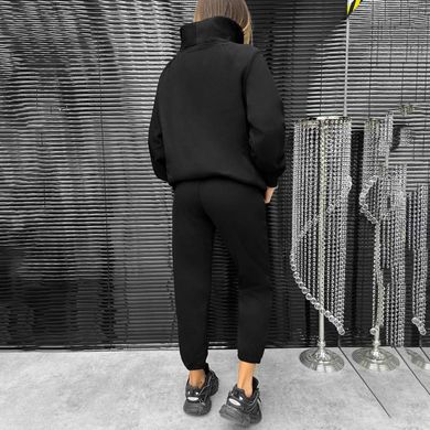 Спортивный Женский костюм "BRK" на флисе / Комплект Кофта + Штаны черные размер L buy51861bls-L фото