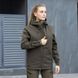 Жіноча Демісезонна Куртка Soft Shell "Pobedov Matrix" з капюшоном олива розмір S pobOWku2 780khbls-S фото 3