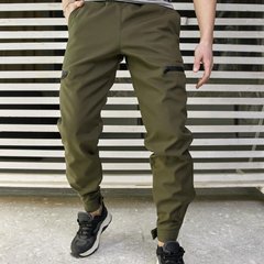 Теплые мужские брюки Reef SoftShell на флисе / Брюки с манжетами хаки размер S 1961759245bls-S фото