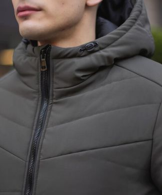 Зимова чоловіча Куртка Pobedov “Dzen” до -18°C з капюшоном на силіконі хакі розмір S 42395bls-S фото