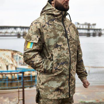 Легка Чоловіча Куртка зелений піксель / Подовжена Вітрівка розмір S 1848499075bls-S фото