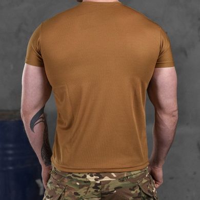 Чоловіча потовідвідна футболка Coolmax з принтом "НГУ" койот розмір S buy85915bls-S фото