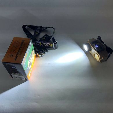 Налобний LED-ліхтар Bailong Luxury CH-8825-3P35+COB + RGB з датчиком руху та функцією Power Bank ws94649bls фото