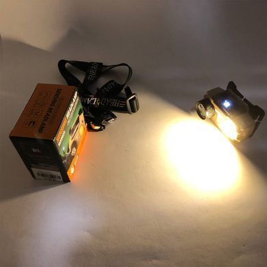 Налобний LED-ліхтар Bailong Luxury CH-8825-3P35+COB + RGB з датчиком руху та функцією Power Bank ws94649bls фото