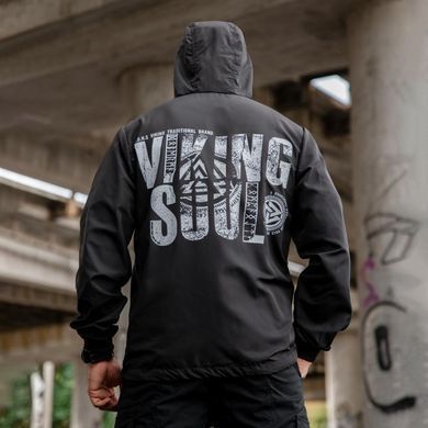 Вітрівка&nbsp;Born of War з принтом Viking Soul чорна розмір S buy97052bls-S фото