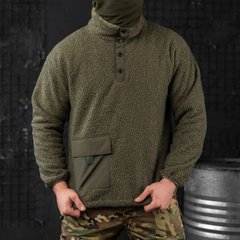Чоловічий светр на хутрі "Extra Lamb" олива розмір M buy83295bls-M фото