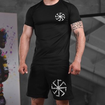 Літній комплект футболка та шорти з принтом Kolovrat Coolmax чорні розмір M buy87533bls-M фото