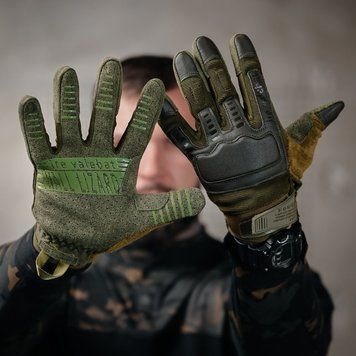 Рукавиці повнопалі Wallizard Tactical з манжетами на липучках олива розмір L buy20739bls-L фото