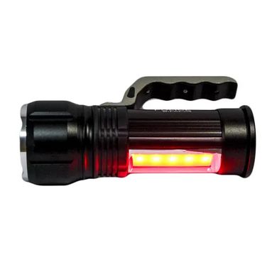 Аккумуляторный переносной фонарь Bailong S912-XPE+COB(white+red) с функцией зума / Прожектор на 2 режима работы ws78584bls фото