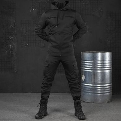 Мужская Форма рип-стоп Poseidon 3в1 Куртка + Брюки + Убакс черные размер S buy85649bls-S фото