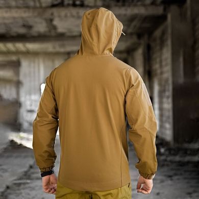 Демісезонна Чоловіча Куртка KMS Leon Softshell з липучками під шеврони койот розмір S buy83824bls-S фото