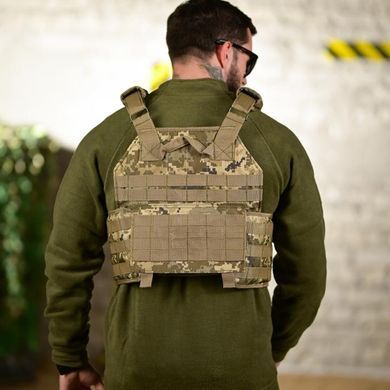 Плитоноска Plate Carrier Cordura с системой быстрого сброса пиксель buy94742bls фото