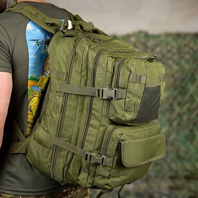 Тактичний штурмовий рюкзак Eagle 30 л з системою кріплення Molle олива 45х26х25 см buy93256bls фото