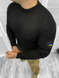Вязаный мужской свитер с вышивкой флагом на рукаве / Теплая кофта черная размер M 13231bls-M фото 2