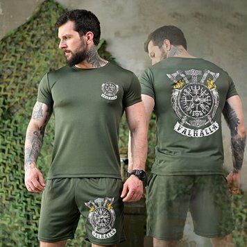 Тактический комплект Valhalla Футболка + Шорты олива размер M buy92740bls-M фото