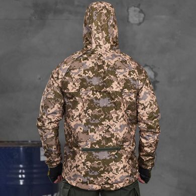 Чоловіча ультралегка Вітровка із мембранної плащівки / Водонепроникна Куртка з капюшоном піксель розмір 3XL 17077bls-3XL фото