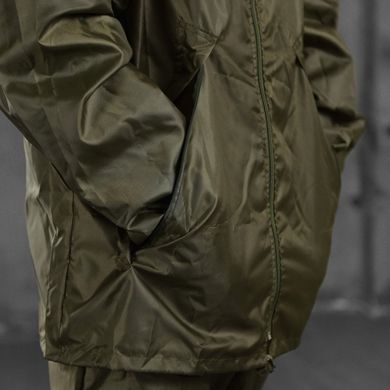 Чоловічий водонепроникний Костюм Куртка + Штани / Дощовик плащівка олива розмір універсальний 15160bls фото