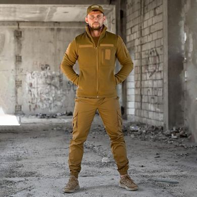 Комплект 4в1 KMS Tactical Флісова кофта і Футболка + Штани і Кепка койот розмір S buy97237bls-S фото