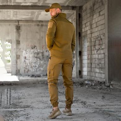 Комплект 4в1 KMS Tactical Флісова кофта і Футболка + Штани і Кепка койот розмір S buy97237bls-S фото