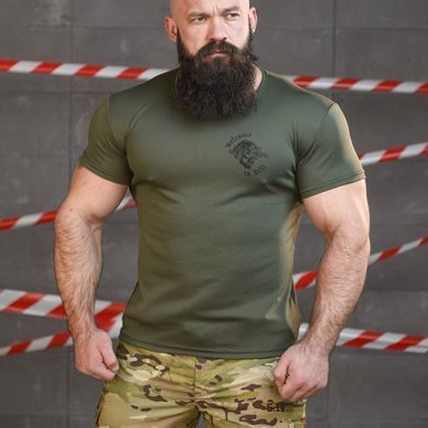 Потовідвідна футболка Sabur з принтом Welcome to Hell олива розмір M buy85521bls-M фото