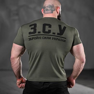 Потовідвідна футболка Samix ЗСУ з принтом на грудях та спині олива розмір XL buy85905bls-XL фото