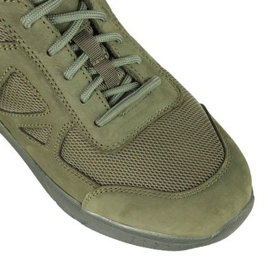 Шкіряні кросівки Ягуар із сітчастими вставками олива розмір 36 for01012bls-36 фото