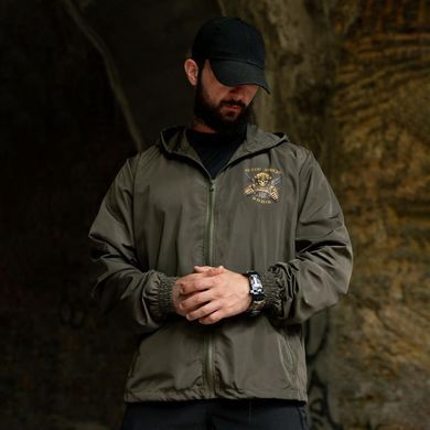Вітрівка&nbsp;Born of War з принтом Водій олива розмір S buy97064bls-S фото