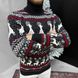 Мужской новогодний вязаный свитер "Deer Black/White" размер M buy59964bls-M фото 2