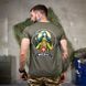 Потоотводная футболка Medic с принтом на груди и спине олива размер M buy93273bls-M фото 3