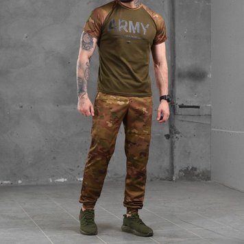 Літній чоловічий костюм Army Coolmax футболка + штани мультикам розмір S buy87419bls-S фото