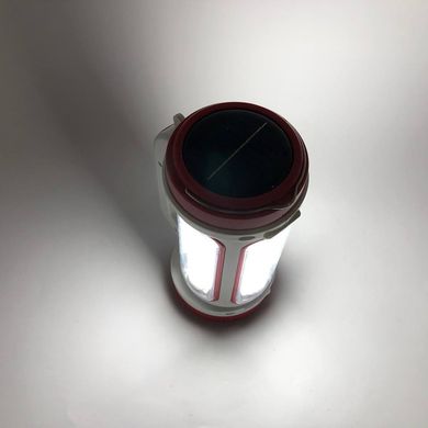 Акумуляторний переносний Ліхтар з 5-ма режимами роботи та сонячною панеллю 178 х 110 х 80 мм червоний ws39417bls фото