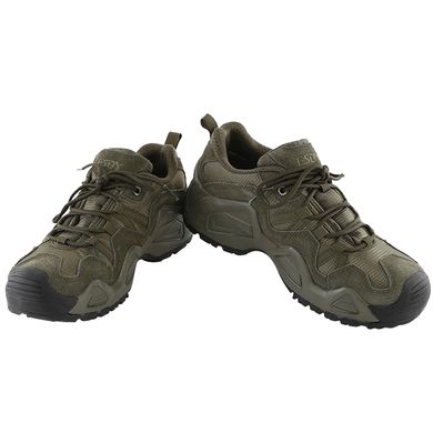Чоловічі демісезонні кросівки з текстильною підкладкою та гумовою підошвою олива розмір 39 for00986bls-39 фото
