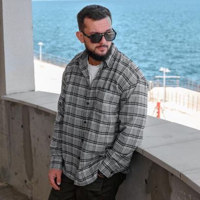 Фланелевая рубашка Mantis Workman Shirt клетчатая серая размер S buy95873bls-S фото