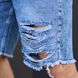 Мужские джинсовые Шорты с потёртостями темно-синие размер S 1552189874bls-S фото 4