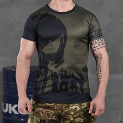 Потовідвідна чоловіча футболка Oblivion tactical coolmax з принтом "Punisher" олива розмір S buy86426bls-S фото