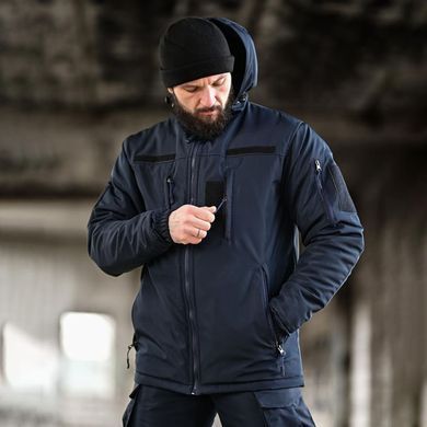 Зимняя форма Northern Куртка с капюшоном + Брюки с подтяжками синяя размер M buy94810bls-M фото
