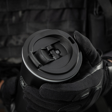 Компактна Термокружка M-Tac 450 мл з клапаном нержавіюча сталь чорна 1245bls фото