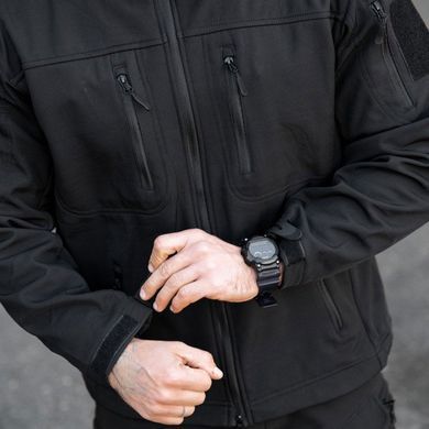 Куртка Maximus SoftShell з липучками під шеврони чорна розмір M buy93622bls-M фото