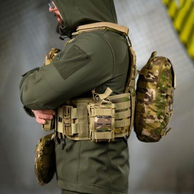 Плитоноска Single Sword Entario у зборі з підсумками та рюкзаком мультикам One Size buy94651bls фото