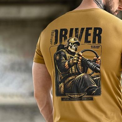 Потоотводная футболка Selion с принтом Driver койот размер L buy96418bls-L фото