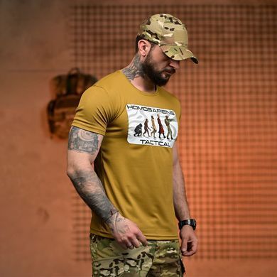 Потоотводная футболка Selion с принтом Homosapiens Tactical койот размер 2XL buy96243bls-2XL фото
