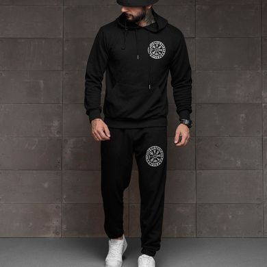 Спортивний костюм худі + штани Incubus з принтом руни чорний розмір M buy88824bls-M фото