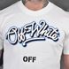 Стильная Трикотажная футболка Off white с круглой горловиной белая размер S buy86940bls-S фото 5