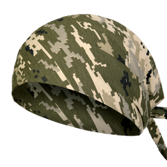 Легка бавовняна Бандана на голову CamoTec / Щільна багатофункціональна Хустка піксель розмір 60х60см rb1566bls фото