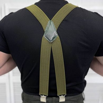 Эластичные мужские Подтяжки для штанов олива размер универсальный до 105см 13734bls фото