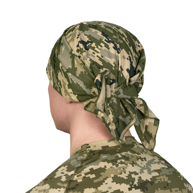 Легкая хлопковая Бандана на голову CamoTec / Плотный многофункциональный Платок пиксель размер 60х60см rb1566bls фото